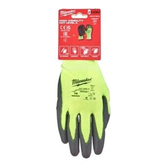  Перчатки Milwaukee 4932479916 сигнальные с защитой от порезов уровень 1 размер 7(S) 