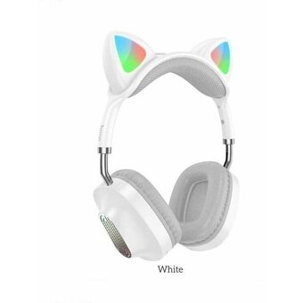  Наушники полноразмерные bluetooth HOCO ESD13 Skill cat ear BT headphones (белый) 