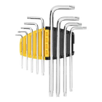  Набор ключей Torx Deli DL3091 сверхдлинных 9шт Т10,Т15,Т20,Т25,Т27,Т30,Т40,Т45,Т50 