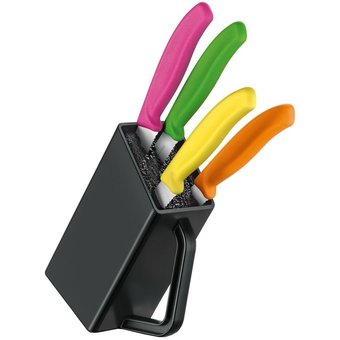  Набор ножей кухон. Victorinox Swiss Classic (6.7126.4) компл.4шт с подставкой ассорти/черный 