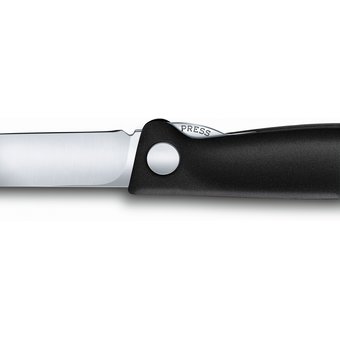  Нож кухонный Victorinox Swiss Classic (6.7803) стальной для овощей лезв.110мм прямая заточка черный 