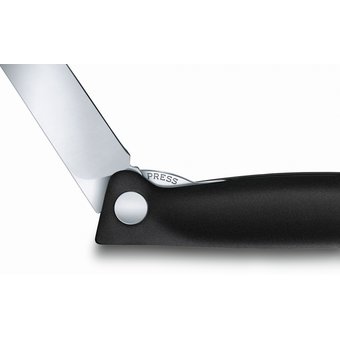  Нож кухонный Victorinox Swiss Classic (6.7803) стальной для овощей лезв.110мм прямая заточка черный 