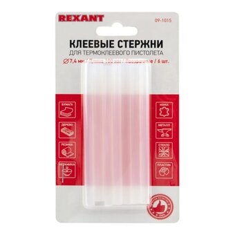  Клеевые стержни REXANT 09-1015 O-7мм, 100мм, прозрачные 