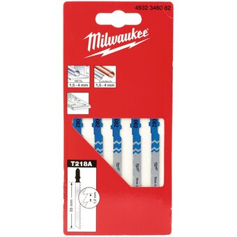  Пилки Milwaukee 4932346082 для лобзика T218A 55мм 5штук 