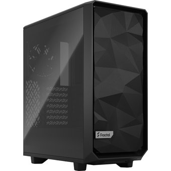  Корпус Fractal Design Meshify 2 Compact Black - TG / ATX, TG / 2x140mm & 1x120mm fans inc. / FD-C-MES2C-03 