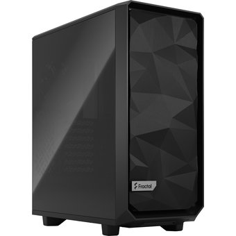  Корпус Fractal Design Meshify 2 Compact Black - DARK TG / ATX, TG / 2x140mm & 1x120mm fans inc. / FD-C-MES2C-02 