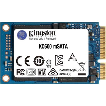  SSD Kingston SKC600MS/256G SKC600MS 256Gb 3D TLC, mSATA, R/W 550/500MB/s, 150TBW 