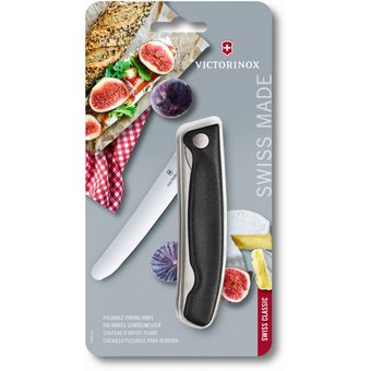  Нож кухонный Victorinox Swiss Classic (6.7803) стальной для овощей лезв.110мм прямая заточка черный 