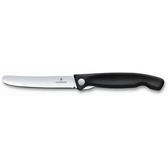  Нож кухонный Victorinox Swiss Classic (6.7803) стальной для овощей лезв.110мм прямая заточка черный 