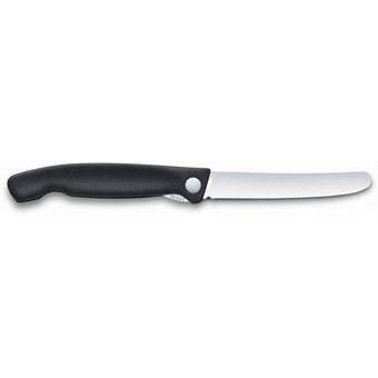  Нож кухонный Victorinox Swiss Classic (6.7803) стальной для овощей лезв.110мм прямая заточка черный 