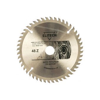  Диск пильный ELITECH 1 820.053, ф150ммх20/16 ммх1,8мм, 48 зуб, для дерева 