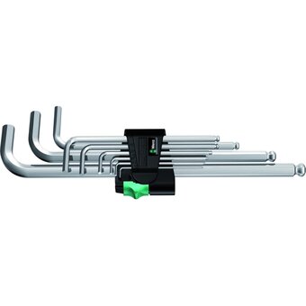  Набор ключей шестигранных WERA WE-022087 Г-образных 950 PKL/9 SM N Clip 9TLG/9 PCS 