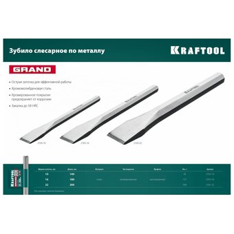  Слесарное зубило по металлу KRAFTOOL Grand 2103-22 