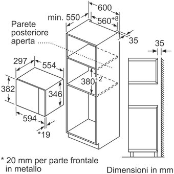  Встраиваемая микроволновая печь Bosch BFL523MS0 