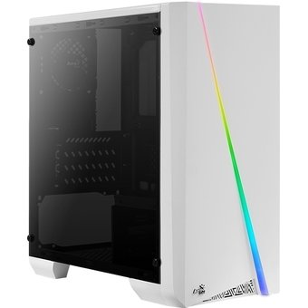  Корпус Aerocool Cylon Mini White BG Tempered Glass без БП, mATX, боковое окно, закаленное стекло, RGB, белый 