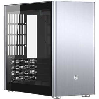  Корпус Jonsbo V9 без БП, боковая панель из закаленного стекла, mini-ITX, micro-ATX, SFX, серебристый 