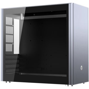  Корпус Jonsbo V9 без БП, боковая панель из закаленного стекла, mini-ITX, micro-ATX, SFX, серебристый 