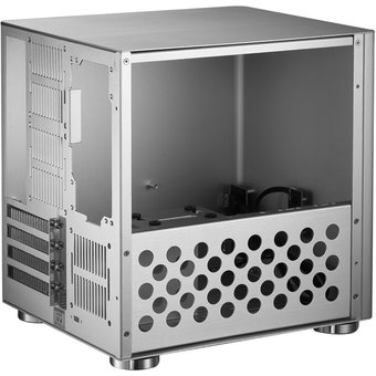  Корпус Jonsbo V4 Silver без БП, mini-ITX, micro-ATX, серебристый 