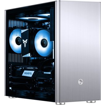  Корпус Jonsbo V9 без БП, боковая панель из закаленного стекла, mini-ITX, micro-ATX, SFX, серебристый 