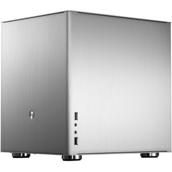  Корпус Jonsbo V4 Silver без БП, mini-ITX, micro-ATX, серебристый 