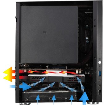  Корпус Jonsbo C2 без БП, mini-ITX, micro-ATX, черный 