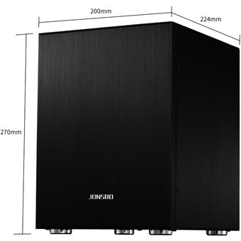  Корпус Jonsbo C2 без БП, mini-ITX, micro-ATX, черный 