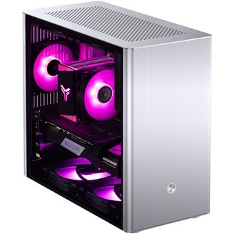  Корпус Jonsbo V9 без БП, боковая панель из закаленного стекла, mini-ITX, micro-ATX, SFX, серебристый 