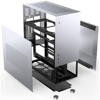  Корпус Jonsbo V10-A Silver без БП, mini-ITX, серебристый 
