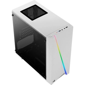  Корпус Aerocool Cylon Mini White BG Tempered Glass без БП, mATX, боковое окно, закаленное стекло, RGB, белый 