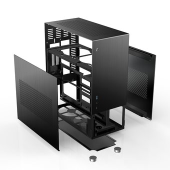  Корпус Jonsbo V10-A Black без БП, mini-ITX, черный 