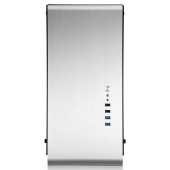  Корпус Jonsbo UMX4W Silver без БП, боковая панель из закаленного стекла, mini-ITX, micro-ATX, ATX, серебристый 