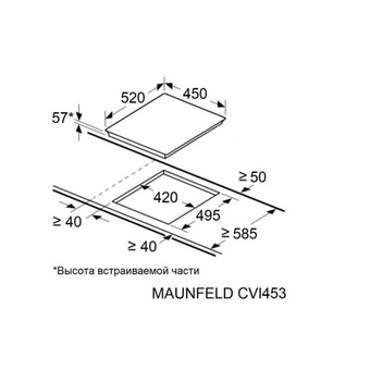  Индукционная варочная панель MAUNFELD CVI453STBK 