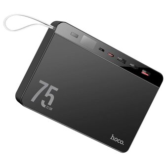 УЦ Аккумулятор внешний резервный HOCO J94 Overlord 22.5W fully compatible power bank 75000 mAh (чёрный) (плохая упаковка) 