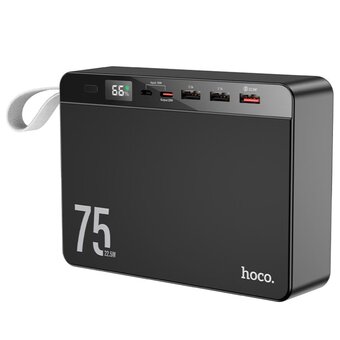  УЦ Аккумулятор внешний резервный HOCO J94 Overlord 22.5W fully compatible power bank 75000 mAh (чёрный) (плохая упаковка) 