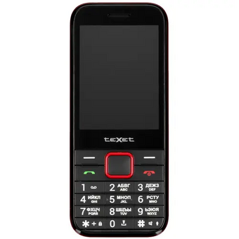  Мобильный телефон TEXET TM-302 чёрный-красный (126983) 
