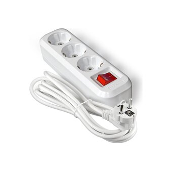  Удлинитель UNIVersal 1727 S-303а ПВС 3/1,5 3гнезда с заземлением, с выключателем, 5м, еврослот 