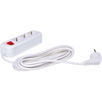  Удлинитель UNIVersal 1727 S-303а ПВС 3/1,5 3гнезда с заземлением, с выключателем, 5м, еврослот 
