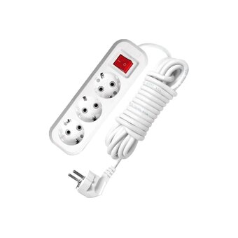  Удлинитель UNIVersal 1727 S-303а ПВС 3/1,5 3гнезда с заземлением, с выключателем, 5м, еврослот 