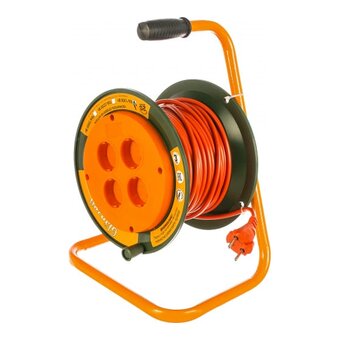  Удлинитель силовой GLANZEN ЕВ-20-002 на катушке 4 гнезда ПВС 2x0,75 00-00001112 