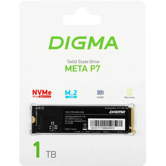  SSD Digma Meta P7 DGSM4001TP73T PCIe 4.0 x4 1TB M.2 2280 