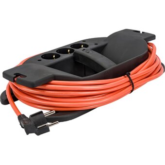  Удлинитель Gigant Professional 80052 на каучуковой рамке с/зКГ 3x2,5 4000Вт 3 розетки 10м 
