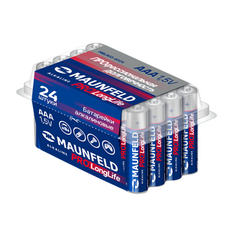  Батарейки Maunfeld Pro Long Life Alkaline ААА(LR03) MBLR03-BX24 бокс 24шт 