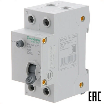  УЗО Systeme electric City9 Set C9D34640 1P+N С 40А 4.5kA 30мА Тип-АС 230В 