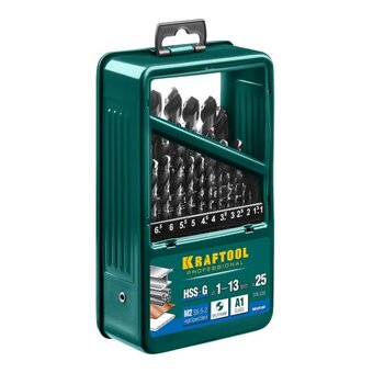  Набор сверл по металлу KRAFTOOL 29651-H25 25 шт 