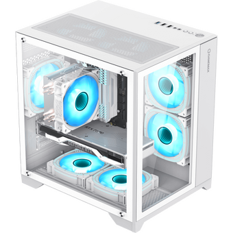  Корпус GameMax Infinity Mini White без БП (Micro ATX, Белый, 1*USB 3.0, 2*USB 2.0, Зак. стекло) 
