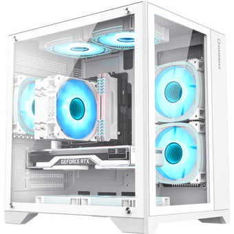  Корпус GameMax Infinity Mini White без БП (Micro ATX, Белый, 1*USB 3.0, 2*USB 2.0, Зак. стекло) 
