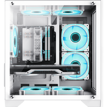  Корпус GameMax Infinity Mini White без БП (Micro ATX, Белый, 1*USB 3.0, 2*USB 2.0, Зак. стекло) 