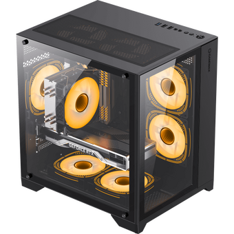  Корпус GameMax Infinity Mini Black без БП (Micro ATX, Черный, 1*USB 3.0, 2*USB 2.0, Зак. стекло) 