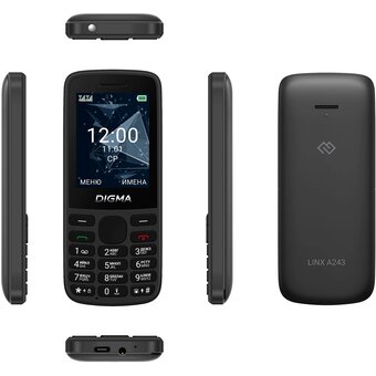  Мобильный телефон Digma A243 Linx LT2077PM 32Mb черный 