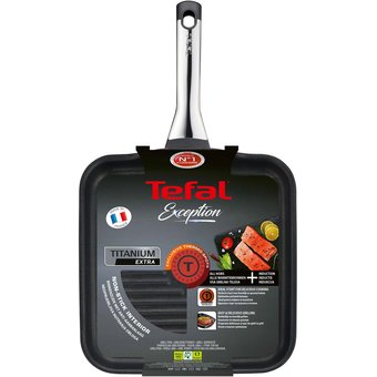  Сковорода-гриль Tefal Exception C6334072 квадратная 26см (без крышки) черный (2100107942) 